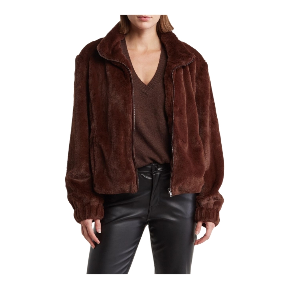 Brown Faux Fur‎ Jacket
